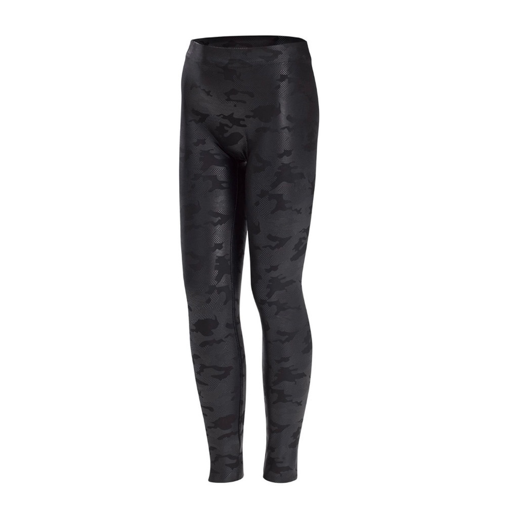HUE Sleek Effects Little Girl's High Rise Leggings Faux Leather Medium 7/8 NWT